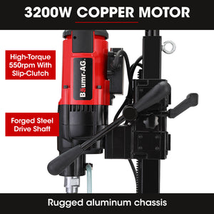 Baumr-AG | Concrete Core Drill | 3200W | 280mm | Wheeled Stand Rig