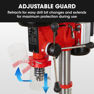 Baumr-AG | Floor Drill Press | 600W | 12” Pedestal | 16 Speeds | 16mm Chuck | DP19