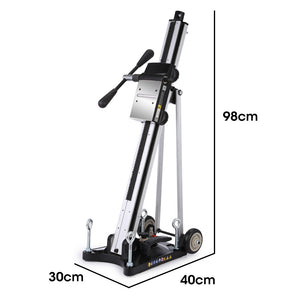 BAUMR-AG Adjustable Core Drill Stand | Wheeled Rig Base for Stability