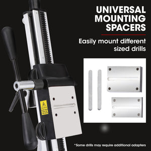 BAUMR-AG Adjustable Core Drill Stand | Wheeled Rig Base for Stability