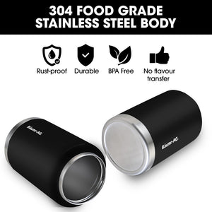 BAUMR-AG 3.8L Double Wall Insulated Stainless Steel Water Bottle | Drink Jug with Handle, Black