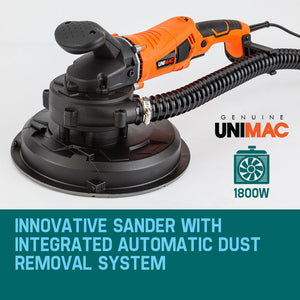 UNIMAC Drywall Sander | 1800W | Plaster Gyprock Automatic Wall Vacuum System