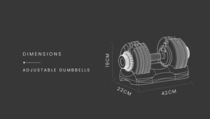ATIVAFIT 32.5kg Single Adjustable Weight Dumbbell | Home Gym Fitness Training