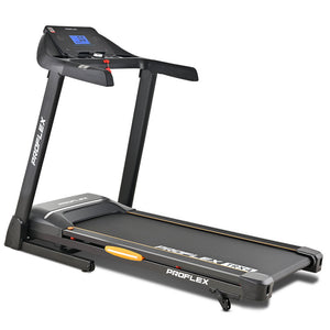 PROFLEX TRX4 Electric Treadmill | Foldable, Medium Size, Suspension, Bluetooth, USB/MP3, Pulse Sensors, Fitness Tracker
