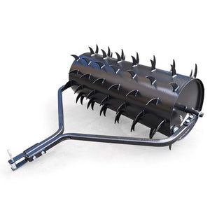 PlantCraft Tow Behind Lawn Roller | 36" Wide | Spike Aerator | For Ride-On Mower & Tractor