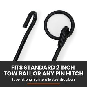 PlantCraft Tow-Behind Drag Harrow Rake | 1.4m Wide | for Lawn, Pasture & Paddock Maintenance