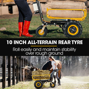 Baumr-AG | 40V Battery Powered Motorised Dumper Wheelbarrow | Electric | 300kg Capacity