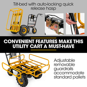 Baumr-AG | 40V Battery Powered Motorised Dumper Wheelbarrow | Electric | 300kg Capacity