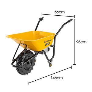 Baumr-AG 40V Battery-Powered Wheelbarrow | Motorised Electric | 80L Bucket | 260kg Capacity