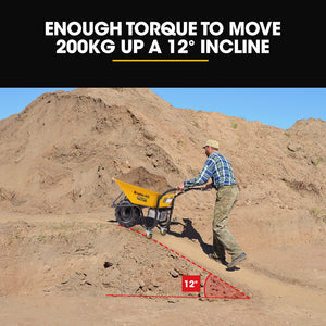 Baumr-AG 40V Battery-Powered Wheelbarrow | Motorised Electric | 80L Bucket | 260kg Capacity