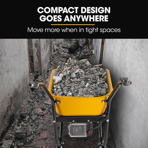 Baumr-AG 40V Battery-Powered Wheelbarrow | Motorised Electric | 80L Bucket | 260kg Capacity