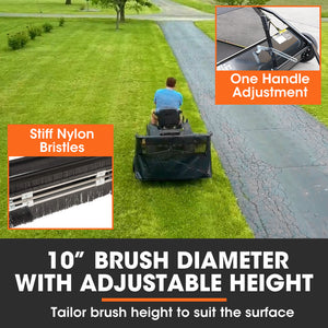 PlantCraft Lawn Sweeper | 48" Wide | Tow Behind | Universal Hitch | Grass & Leaf Collector