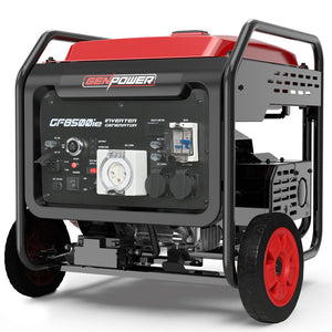 GENPOWER 8.5kW Peak 7.2kW Open Frame Inverter Generator | Push-Button Start | 2x15A, 1x32A, 20L Tank