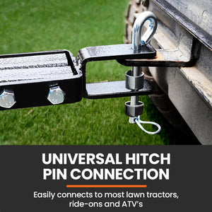 PLANTCRAFT 48" Tow-Behind Lawn Roller | 116L Capacity | Water or Sand Filled | For Leveling Grass & Sod