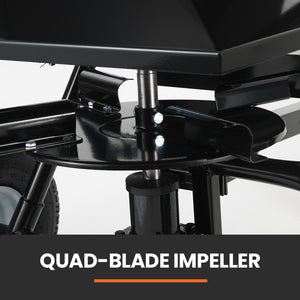 PlantCraft 160L Tow-Behind Broadcast Spreader | 158kg Load | Heavy-Duty Fertiliser & Seed Spreader