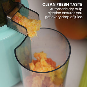 EUROCHEF Cold Press Slow Juicer Machine | 200W | Large Chute | Seafoam Green