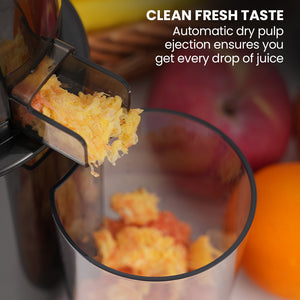 EUROCHEF Cold Press Slow Juicer Machine | 200W | Large Chute | Charcoal Grey
