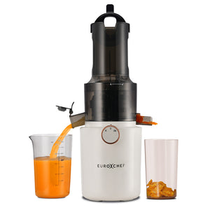 EUROCHEF Cold Press Slow Juicer Machine | 200W | Large Chute | White