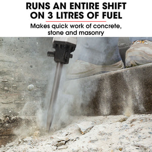 BAUMR-AG Petrol Jackhammer | 2-Stroke 52CC | Includes 2 Chisels & Carry Bag