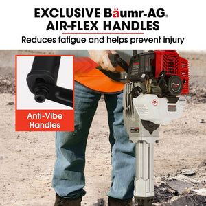 BAUMR-AG Petrol Jackhammer | 2-Stroke 52CC | Includes 2 Chisels & Carry Bag