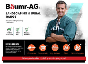 BAUMR-AG Electric Log Splitter | 6 Ton | Hydraulic Firewood Cutter | Small Machine