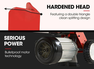 BAUMR-AG Electric Log Splitter | 6 Ton | Hydraulic Firewood Cutter | Small Machine