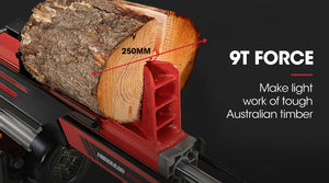Baumr-AG Electric Log Splitter | 9 Ton | Hydraulic Firewood Cutter | Small Machine