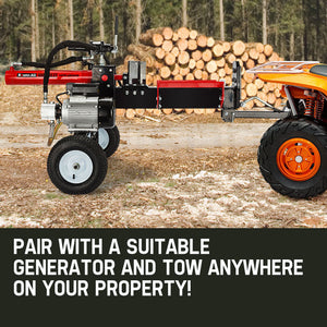 Baumr-AG 20 Ton Electric Log Splitter | Heavy-Duty Wood Cutter | Hydraulic Firewood Block Axe