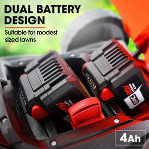 Baumr-AG 520CX 40V SYNC 17" Cordless Lawn Mower Kit | Fast Charger | 2 x 4Ah Batteries | 5 Cutting Heights | Adjustable Handle | Mulching Option