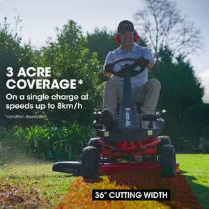 Baumr-AG 36" 48V Electric Ride-On Lawn Mower | Brushless Motor | 360RX Model
