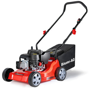 Baumr-AG Petrol Lawn Mower | 139CC 4-Stroke | 16" Hand Push Lawnmower | 35L Catcher