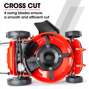Baumr-AG Petrol Lawn Mower | 18" 220CC | 4-Stroke Self-Propelled Push Lawnmower