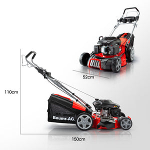 Baumr-AG Petrol Lawn Mower | 18" 220CC | 4-Stroke Self-Propelled Push Lawnmower