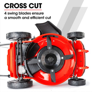Baumr-AG | Self-Propelled Lawn Mower | 20” | 220cc | 4-in-1 Push Petrol Lawnmower | 4-Stroke