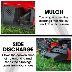 Baumr-AG | Self-Propelled Lawn Mower | 20” | 220cc | 4-in-1 Push Petrol Lawnmower | 4-Stroke