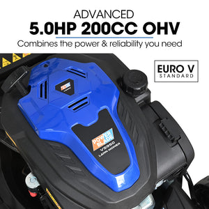 POWERBLADE VS950 20" Self-Propelled Lawn Mower | 200cc | Electric Start | 7-Stage Height | Steel Deck | OHV 4-Stroke Petrol