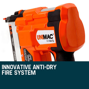 UNIMAC 2-in-1 Stapler Brad Nail Gun | CLS500 | 15-50mm 18GA | Cordless 20V Lithium Nailer