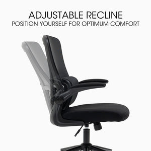 Fortia Ergonomic Mesh Office Chair | Computer Seat | Adjustable Recline | Black