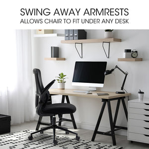 Fortia Ergonomic Mesh Office Chair | Computer Seat | Adjustable Recline | Black