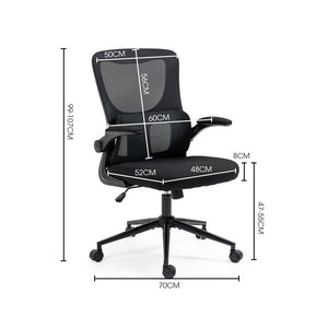 Fortia Ergonomic Mesh Office Chair | Computer Seat | Adjustable Recline | Black