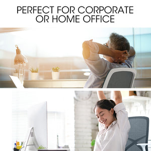 FORTIA Ergonomic Office Chair | Coolmesh Fabric | Adjustable Recline | Blue Mesh/White Frame