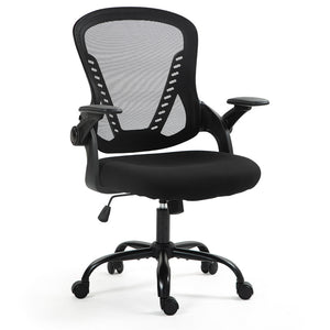 FORTIA Ergonomic Office Chair | Coolmesh Fabric | Adjustable Recline | Black Mesh/Black Frame