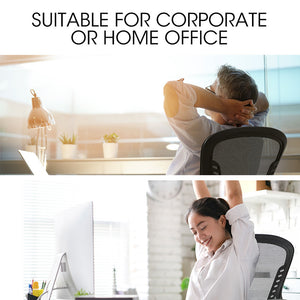 FORTIA Ergonomic Office Chair | Coolmesh Fabric | Adjustable Recline | Black Mesh/Black Frame