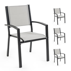 FORTIA 4pc Outdoor Dining Chair Set | Weather-Resistant | Patio & Garden Seating