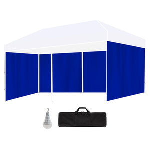 RED TRACK | 6x3m Gazebo Accessory Pack | Includes Walls | Wheeled Carry Bag | Rechargeable USB Lamp | Navy Blue