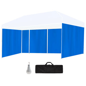 RED TRACK | 6x3m Gazebo Accessory Pack | Includes Walls | Wheeled Carry Bag | Rechargeable USB Lamp | Blue