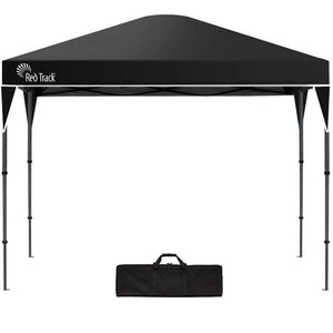 RED TRACK | 3.6x2.2m Ultra Compact Folding Gazebo | Carry Bag | Portable Outdoor Popup Marquee | Camping & Beach | Black