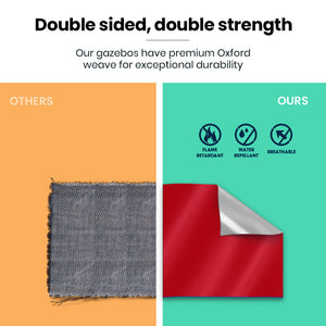 RED TRACK | 3.6x2.2m Ultra Compact Folding Gazebo | Walls & Carry Bag | Portable Outdoor Popup Marquee | Camping & Beach