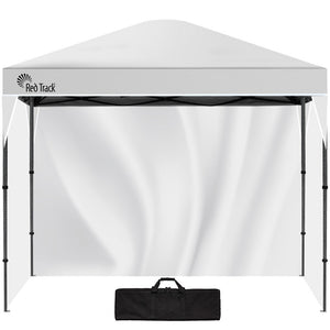RED TRACK | 3.6x2.2m Ultra Compact Folding Gazebo | Walls & Carry Bag | Portable Outdoor Popup Marquee | Camping & Beach | White
