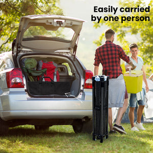 RED TRACK | 3x3m Ultra Compact Folding Gazebo | Walls & Carry Bag | Portable Outdoor Popup Marquee | Camping & Beach | Navy Blue